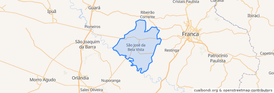 Mapa de ubicacion de São José da Bela Vista.