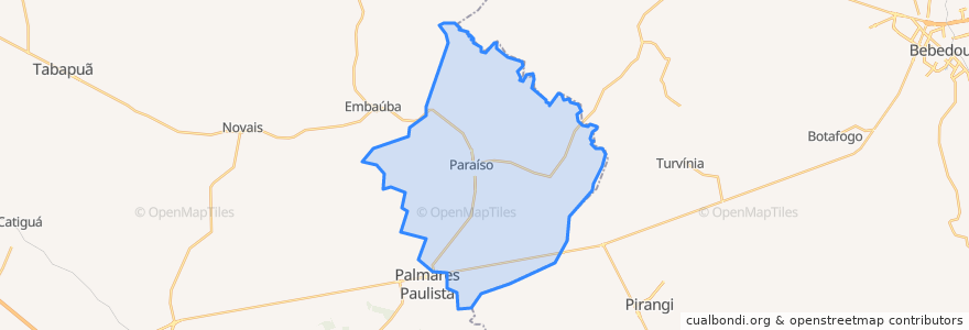 Mapa de ubicacion de Paraíso.