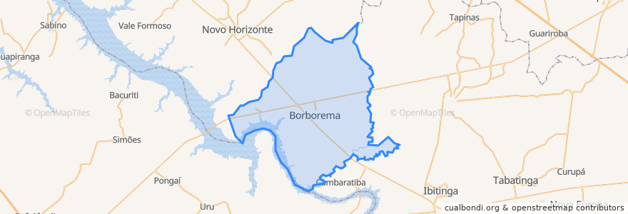 Mapa de ubicacion de Borborema.