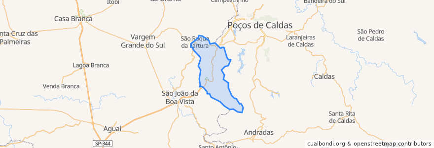 Mapa de ubicacion de Águas da Prata.