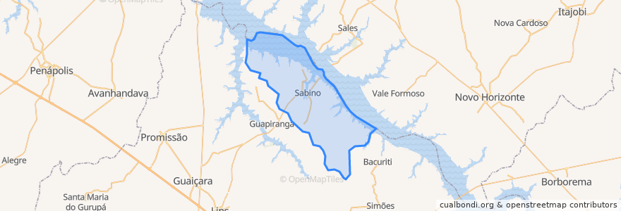 Mapa de ubicacion de Sabino.