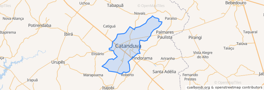 Mapa de ubicacion de Catanduva.