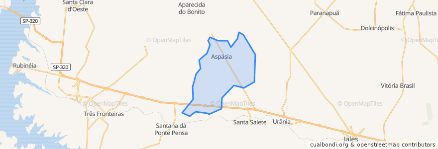 Mapa de ubicacion de Aspásia.