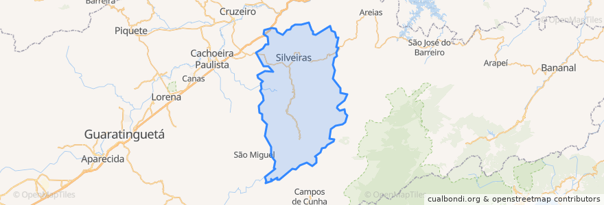 Mapa de ubicacion de Silveiras.