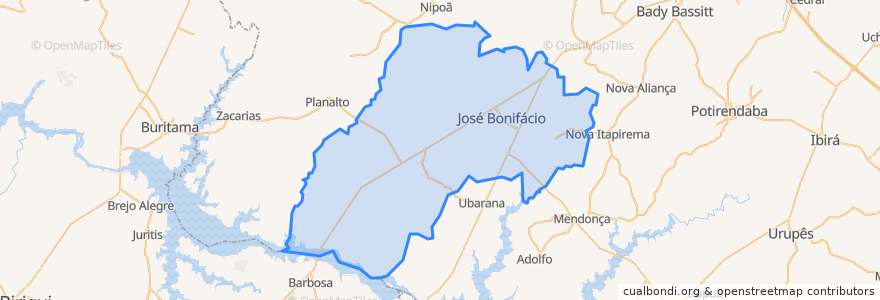 Mapa de ubicacion de José Bonifácio.