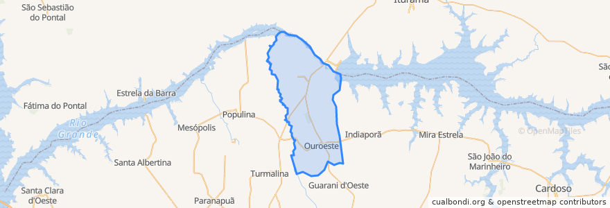 Mapa de ubicacion de Ouroeste.