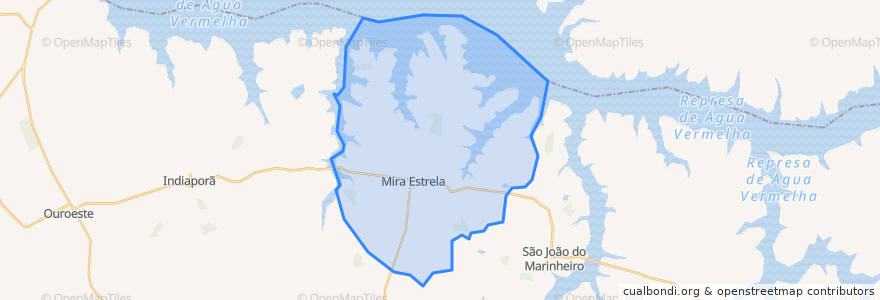 Mapa de ubicacion de Mira Estrela.