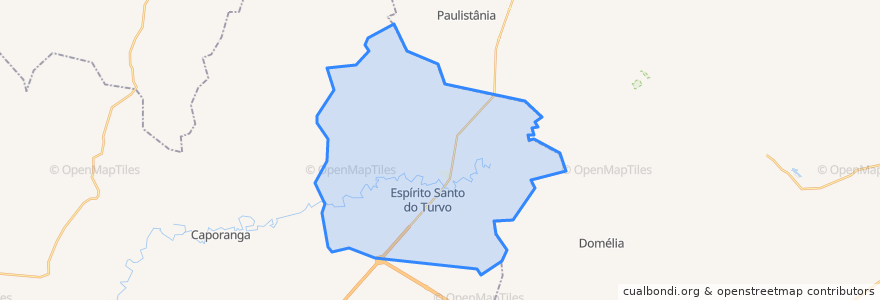 Mapa de ubicacion de Espírito Santo do Turvo.