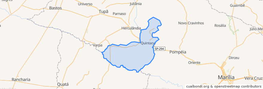 Mapa de ubicacion de Quintana.