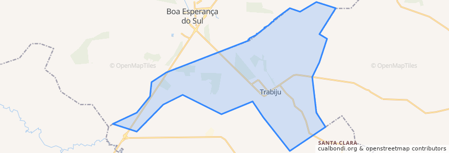 Mapa de ubicacion de Trabiju.