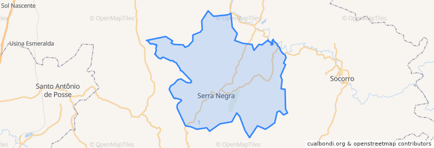 Mapa de ubicacion de Serra Negra.