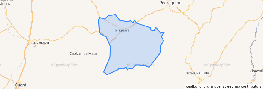 Mapa de ubicacion de Jeriquara.