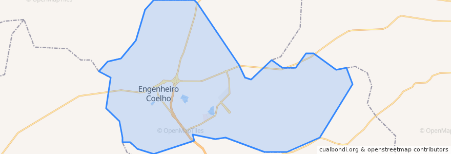 Mapa de ubicacion de Engenheiro Coelho.