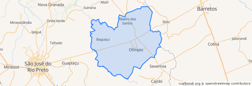 Mapa de ubicacion de Olímpia.