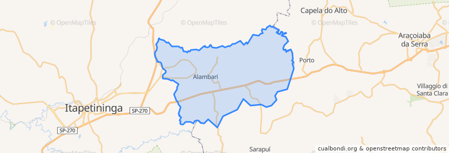 Mapa de ubicacion de Alambari.