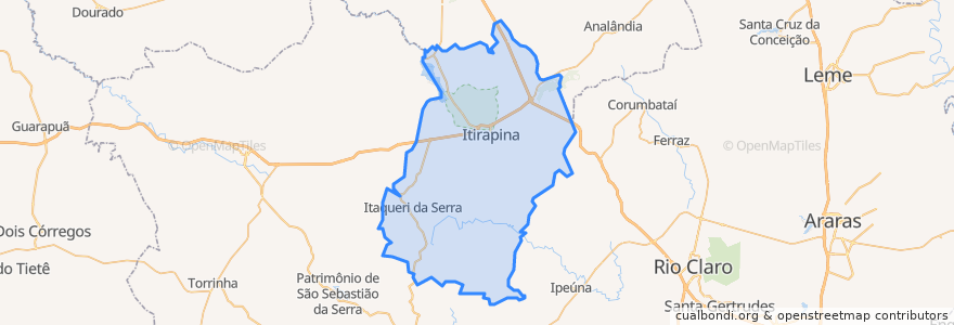 Mapa de ubicacion de Itirapina.