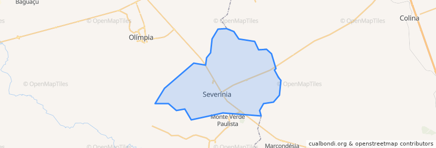 Mapa de ubicacion de Severínia.