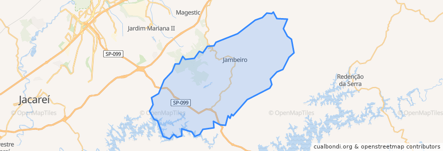 Mapa de ubicacion de Jambeiro.