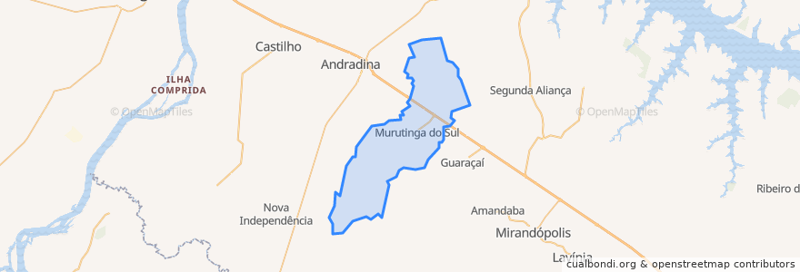 Mapa de ubicacion de Murutinga do Sul.