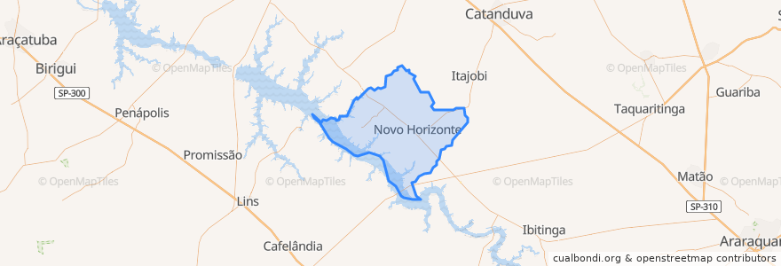 Mapa de ubicacion de Novo Horizonte.