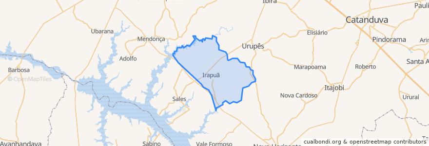 Mapa de ubicacion de Irapuã.