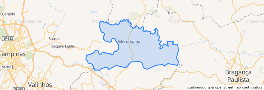 Mapa de ubicacion de Morungaba.