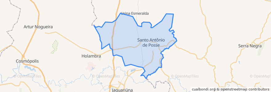 Mapa de ubicacion de Santo Antônio de Posse.