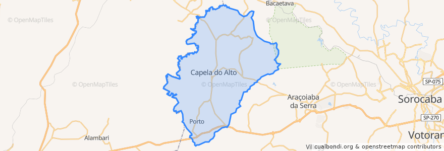 Mapa de ubicacion de Capela do Alto.