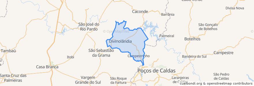 Mapa de ubicacion de Divinolândia.