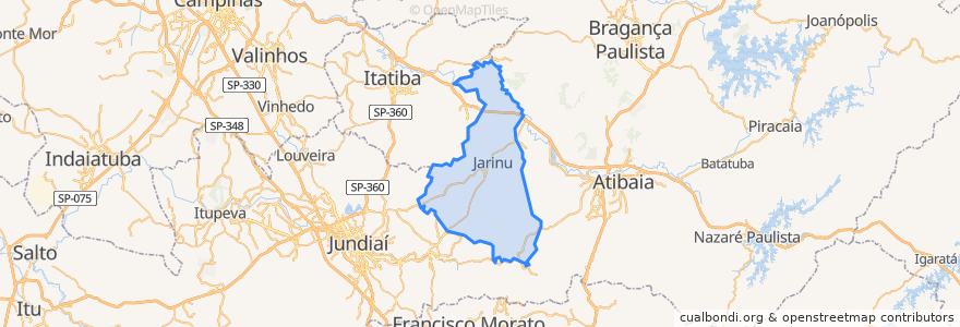 Mapa de ubicacion de Jarinu.