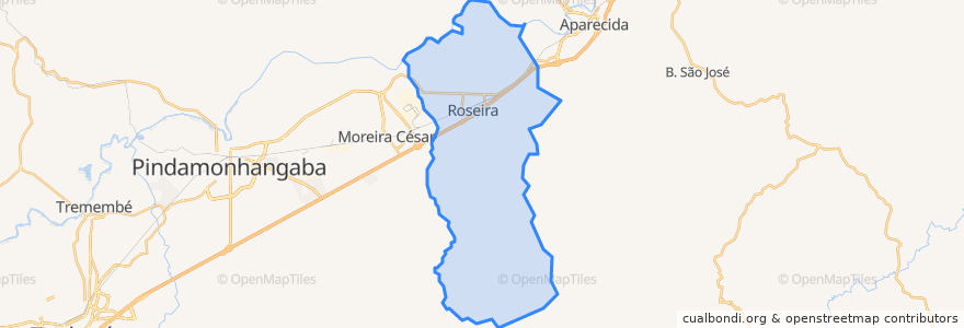 Mapa de ubicacion de Roseira.