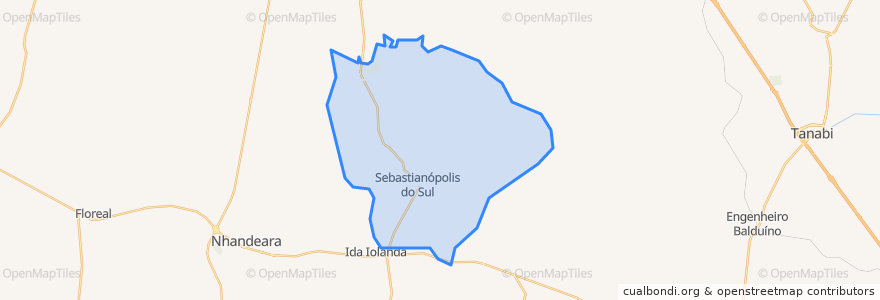 Mapa de ubicacion de Sebastianópolis do Sul.