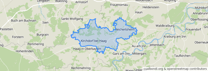 Mapa de ubicacion de Reichertsheim (VGem).