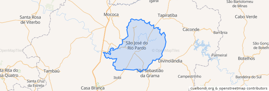 Mapa de ubicacion de São José do Rio Pardo.