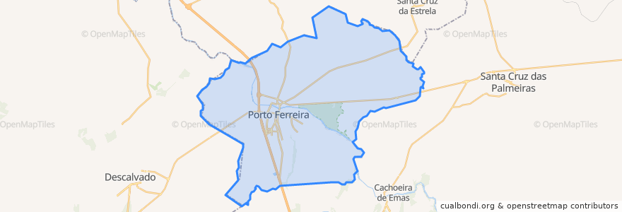 Mapa de ubicacion de Porto Ferreira.