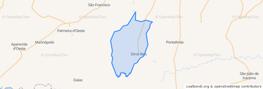 Mapa de ubicacion de Dirce Reis.