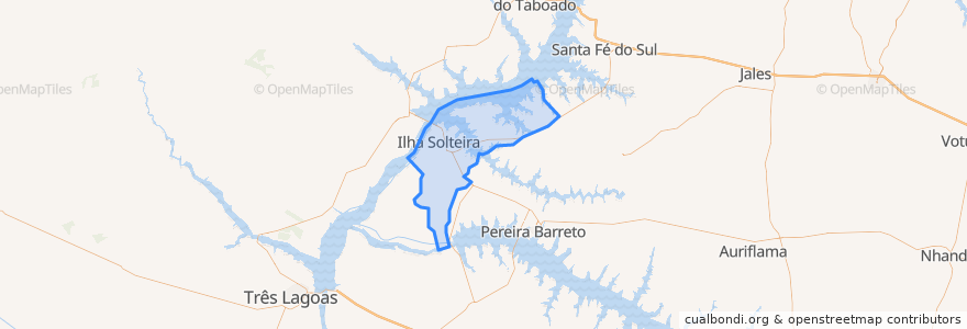 Mapa de ubicacion de Ilha Solteira.