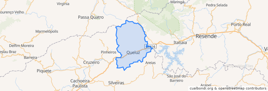 Mapa de ubicacion de Queluz.