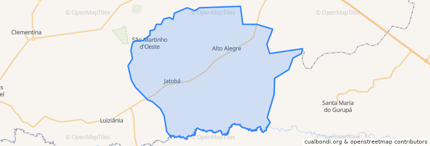 Mapa de ubicacion de Alto Alegre.