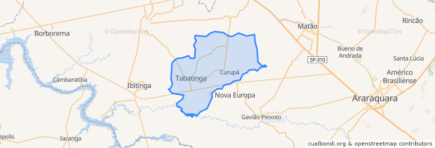 Mapa de ubicacion de Tabatinga.