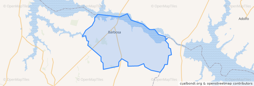 Mapa de ubicacion de Barbosa.