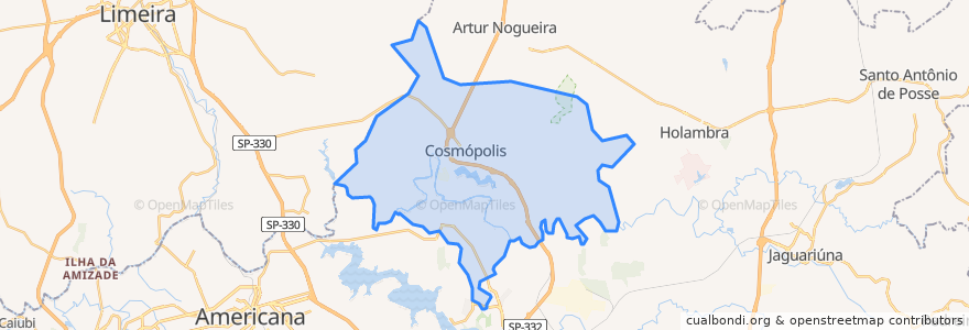 Mapa de ubicacion de Cosmópolis.