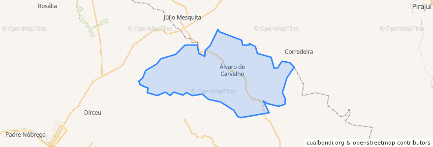 Mapa de ubicacion de Álvaro de Carvalho.