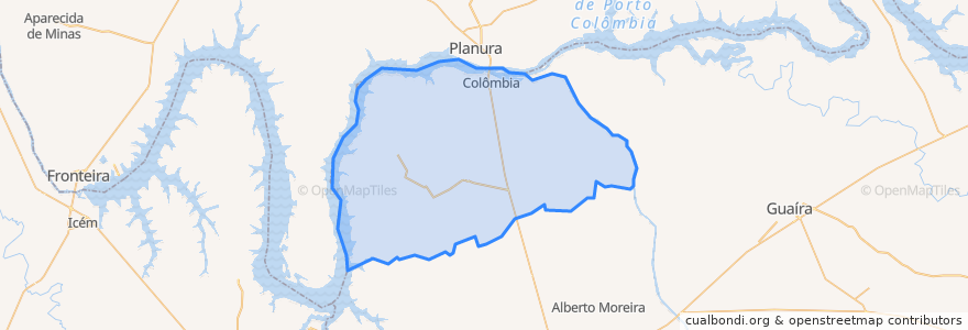 Mapa de ubicacion de Colômbia.