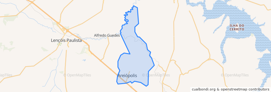 Mapa de ubicacion de Areiópolis.