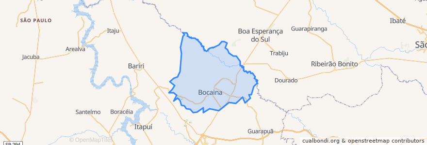 Mapa de ubicacion de Bocaina.