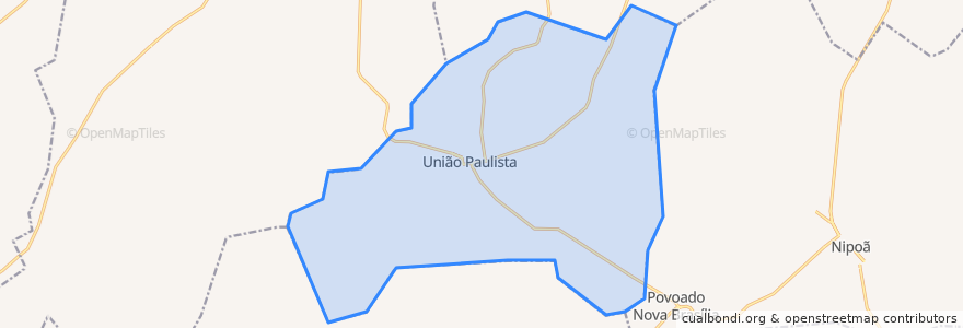 Mapa de ubicacion de União Paulista.