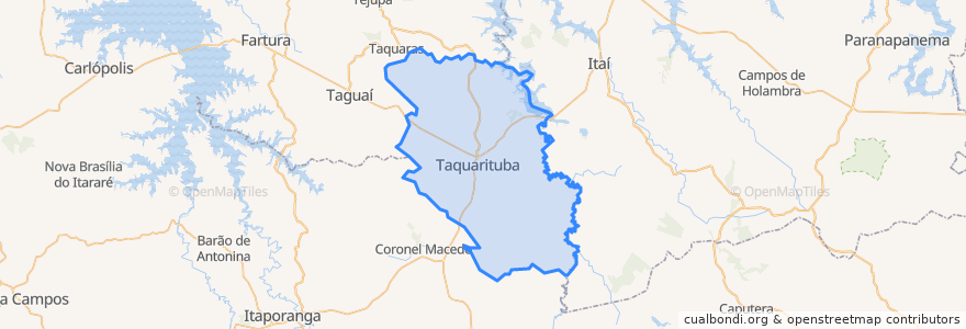 Mapa de ubicacion de Taquarituba.