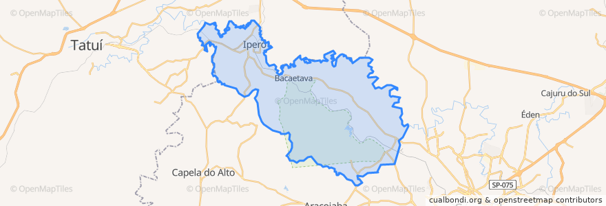 Mapa de ubicacion de Iperó.