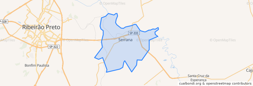 Mapa de ubicacion de Serrana.